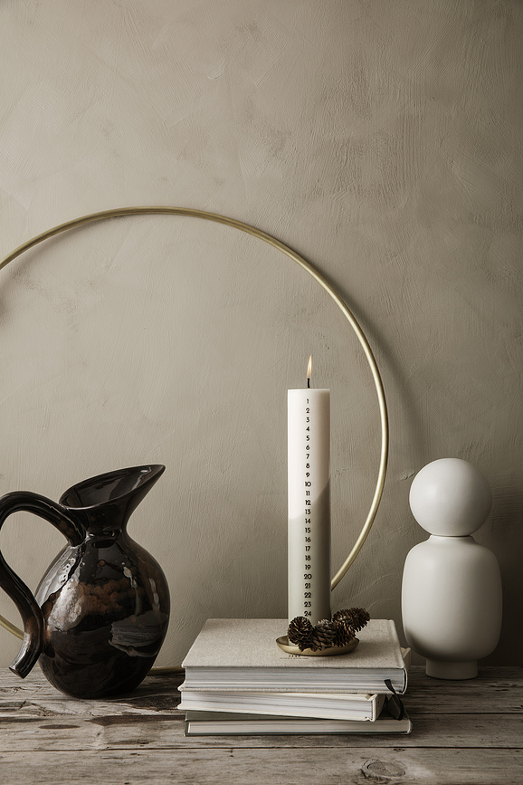 Deco Frame Stenska dekoracija okrogla, 45 cm, medenina