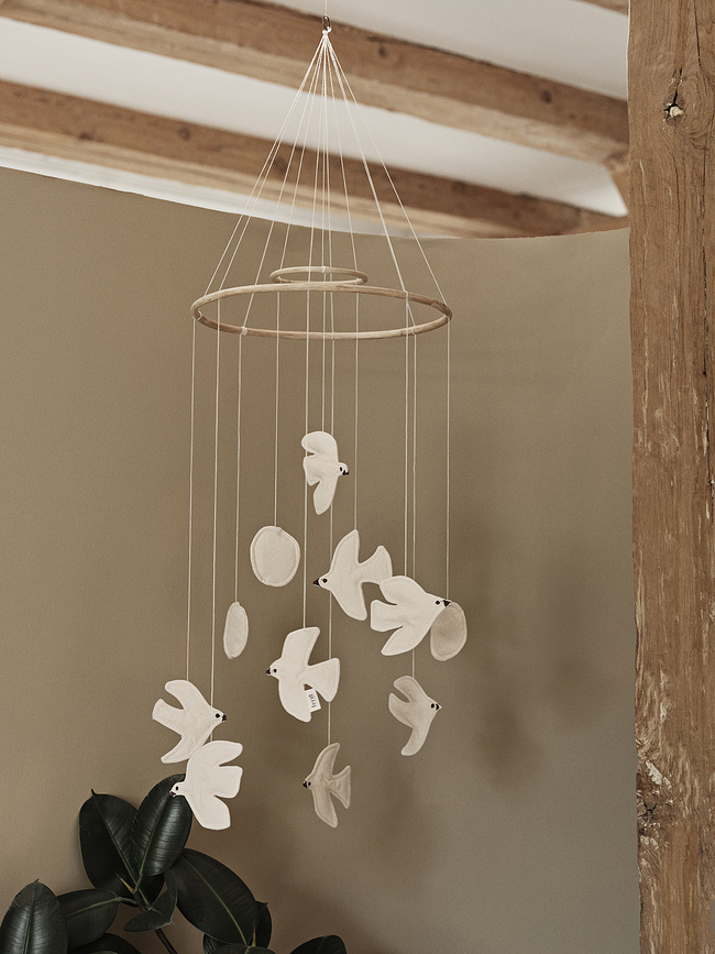 Decoración Colgante Swif Bird, blanco roto