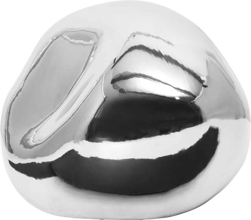 Decoración redonda Bellure, plateada