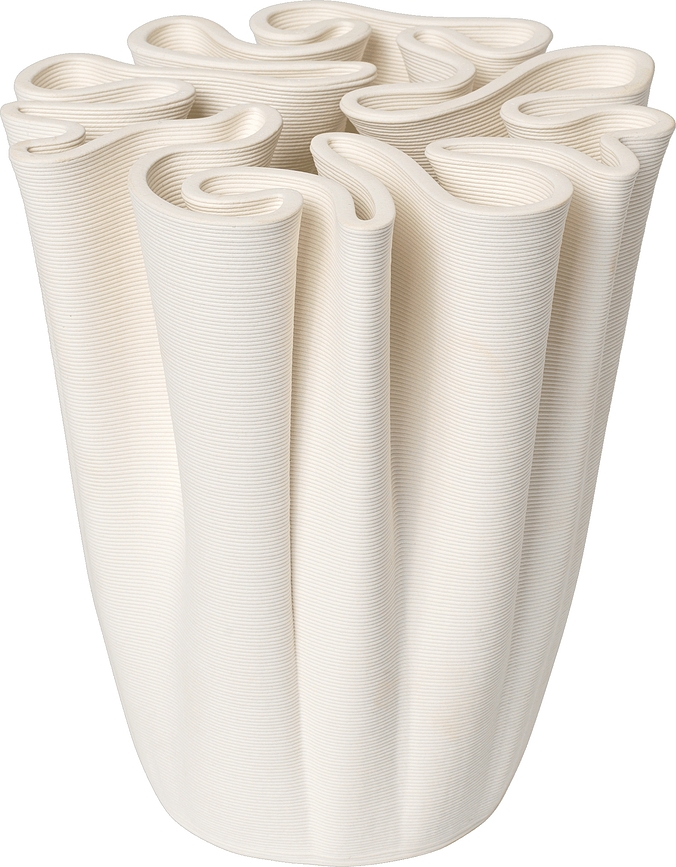 Dedali Vase, 18 cm, blanc cassé