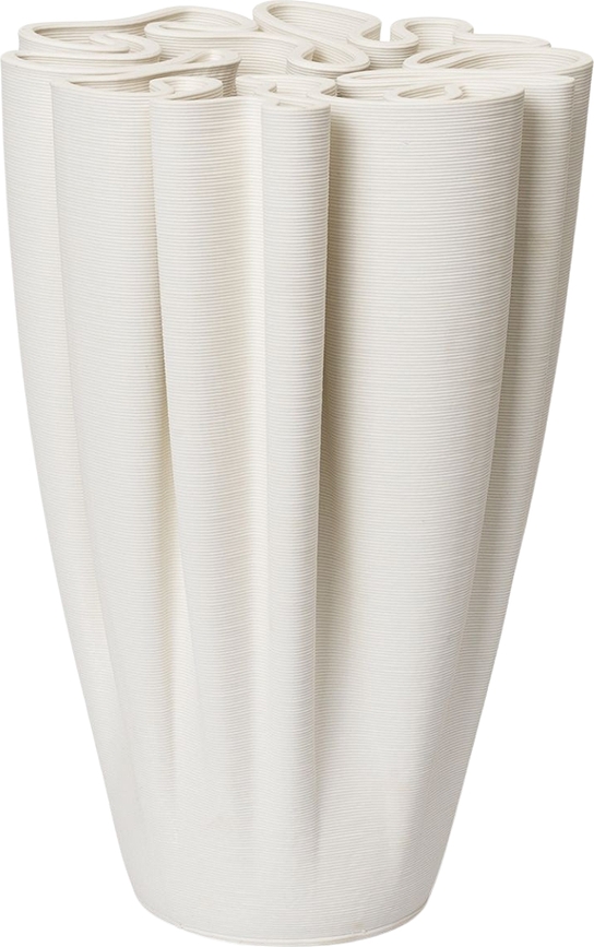 Dedali Vase 25 cm, råhvid