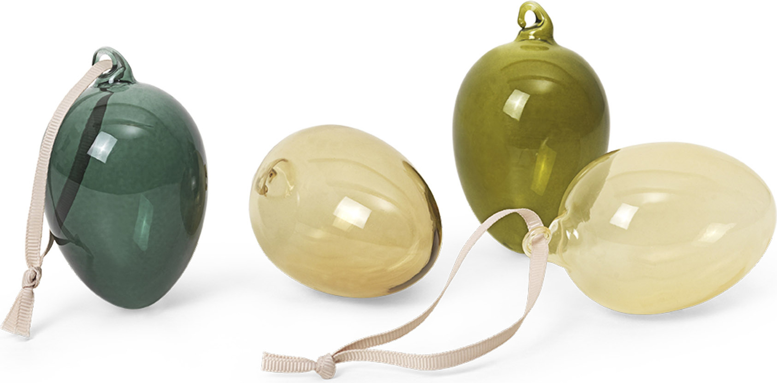 Dekoracje wiszące Easter Eggs odcienie zieleni 4 szt.