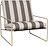 Desert Stripe Gartensessel mit beigem Rahmen