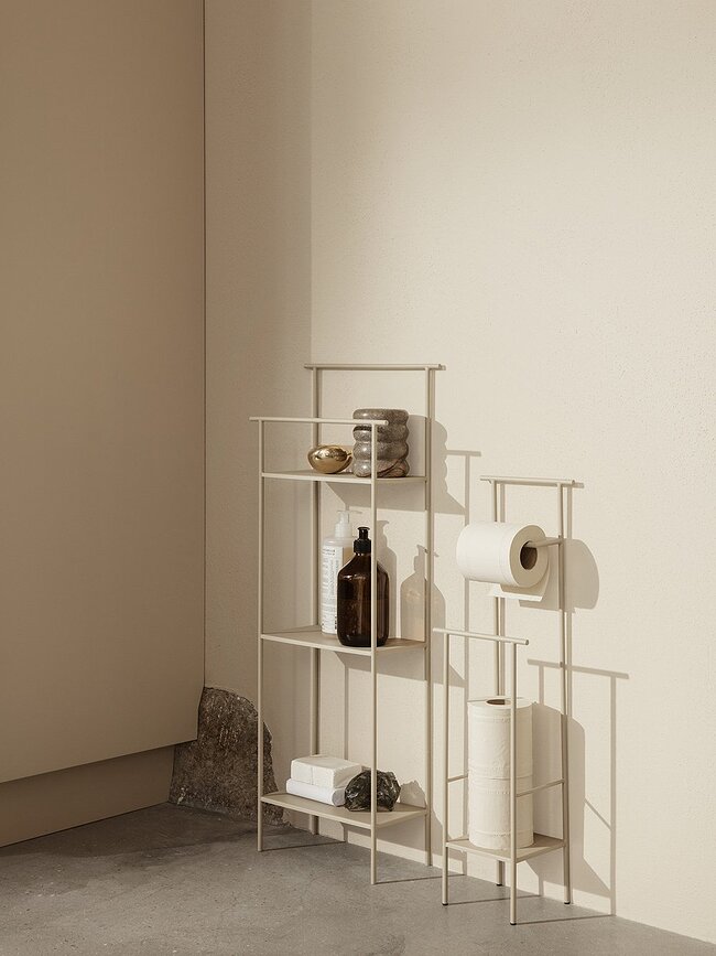 Dora Porte-papier toilette sur pied, blanc