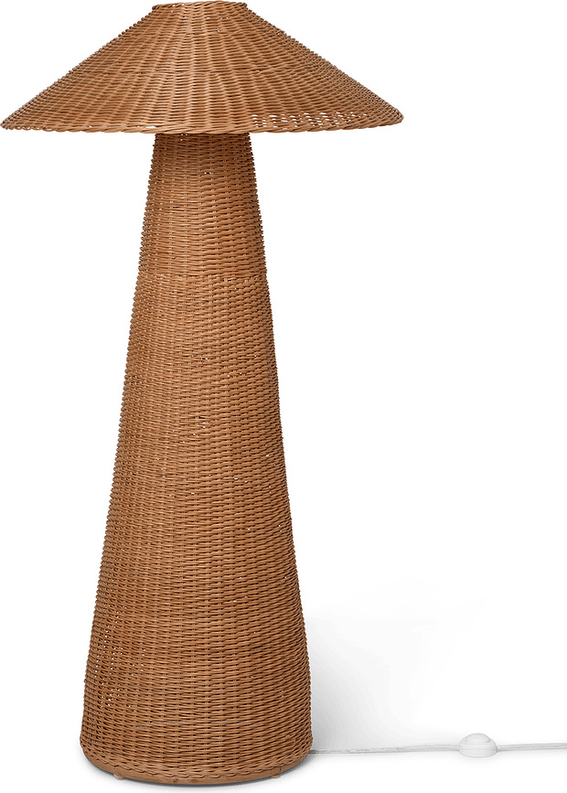 Dou Lampadaire en rotin