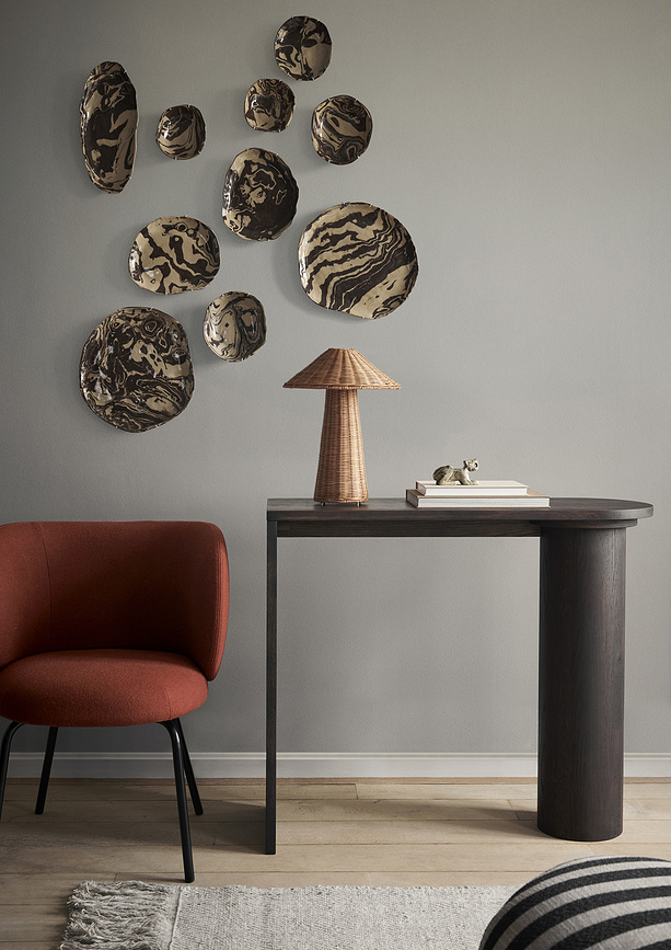 Dou Lampe de Table en rotin