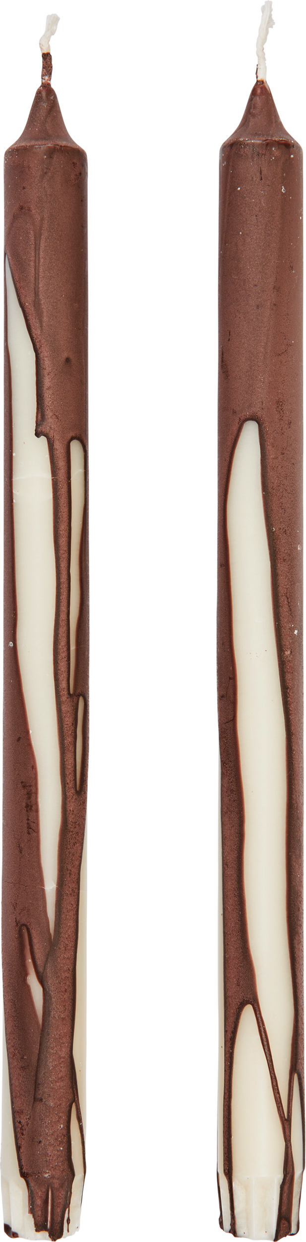 Dryp Kerzen 30 cm, braun, 2 St.