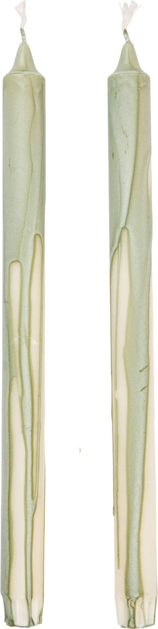 Dryp Kerzen 30 cm, hellgrün, 2 St.