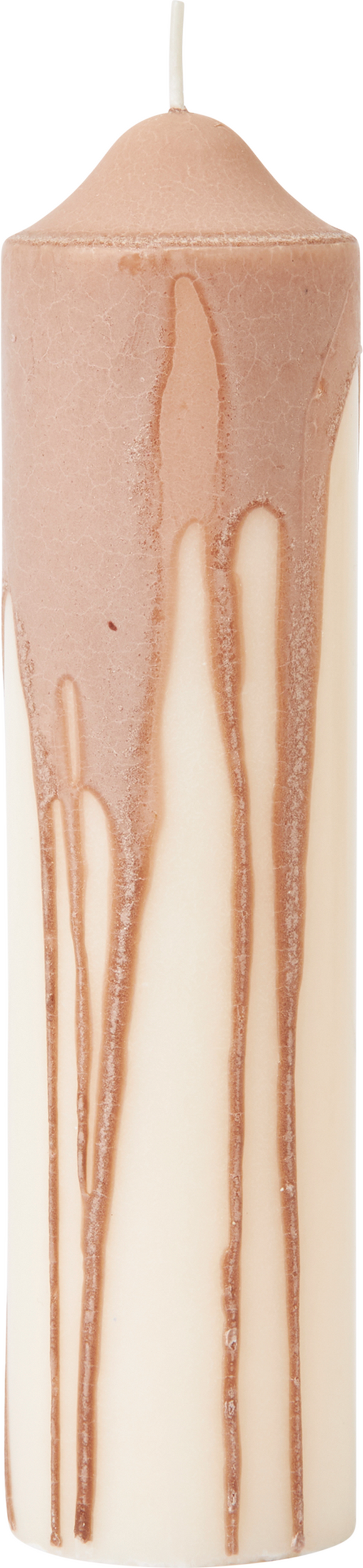 Dryp Pillar Kerze 20 cm, beige