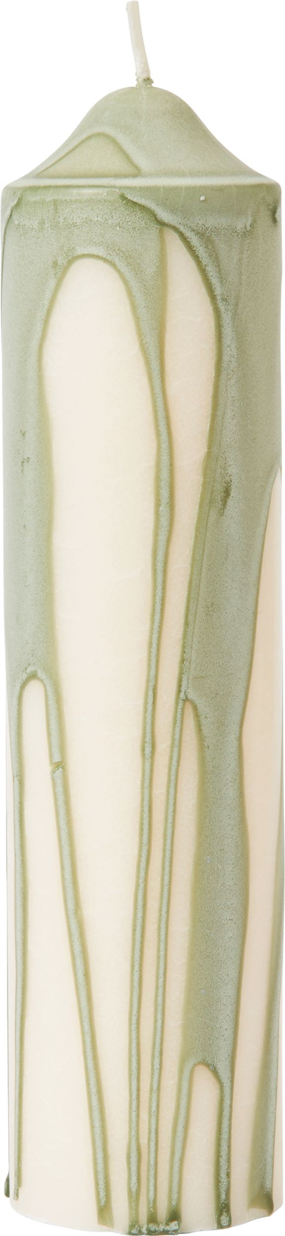 Dryp Pillar Kerze 20 cm, hellgrün