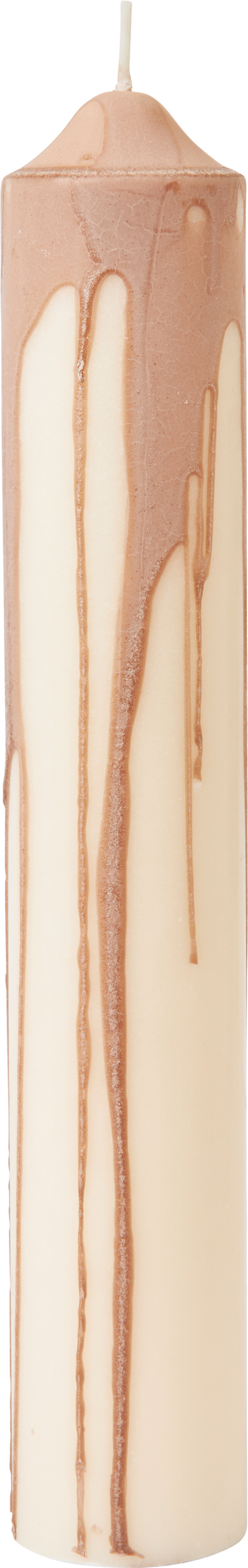 Dryp Pillar Kerze 30 cm, beige
