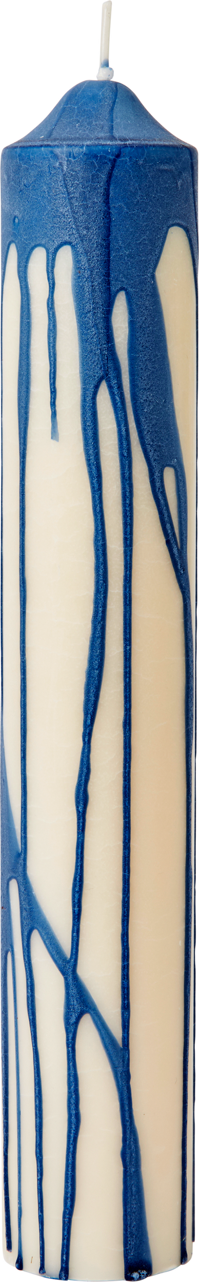 Dryp Pillar Kerze 30 cm, blau