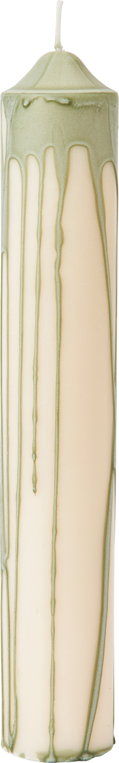 Dryp Pillar Kerze 30 cm, hellgrün
