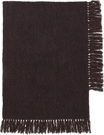 Dywan Kelim 50 x 70 cm ciemnobrązowy z frędzlami
