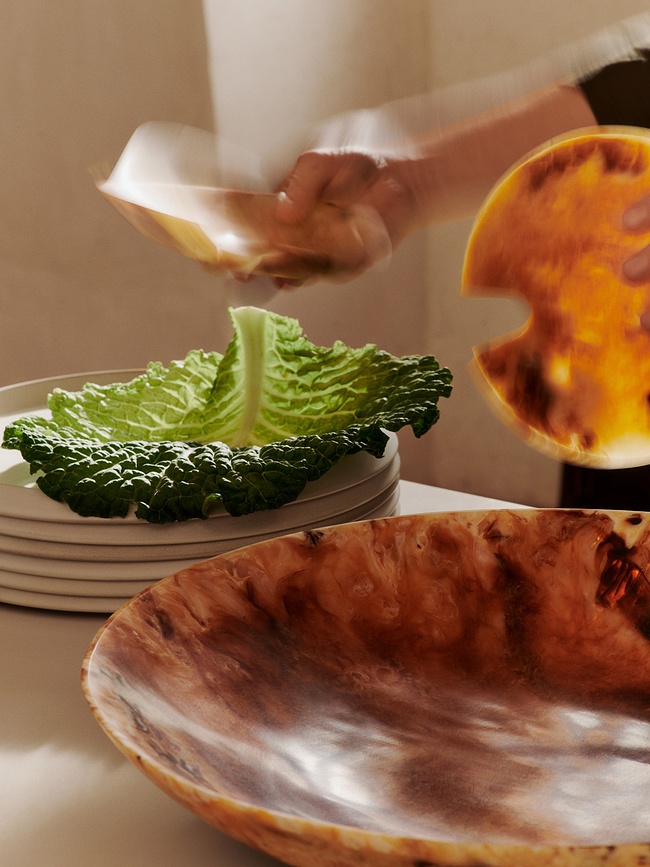 Ensaladera Sol, 40 cm, marrón