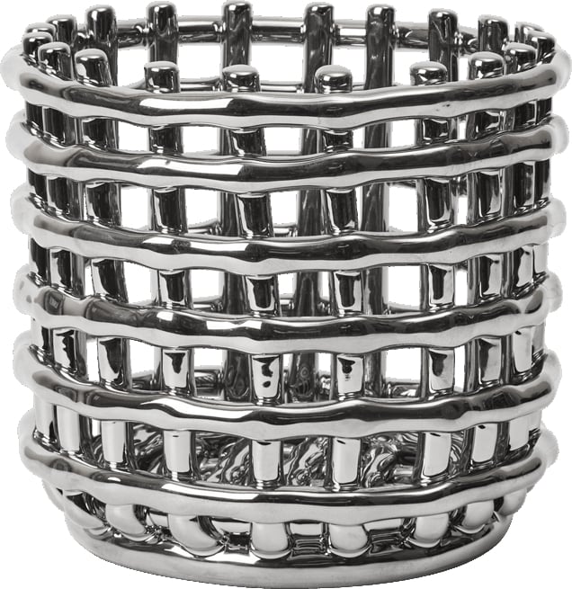 Ferm Living Aufbewahrungskorb 14,5 cm silber aus Keramik