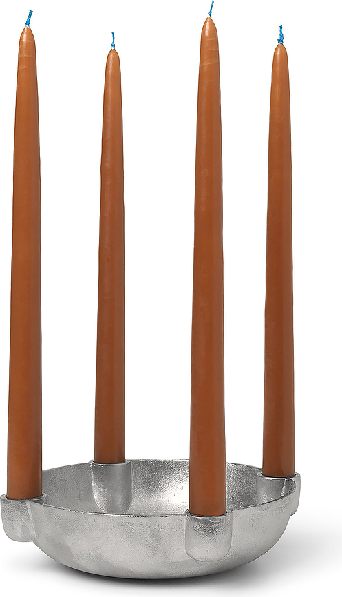 Ferm Living Bougeoir type plateau, 20 cm, aluminium