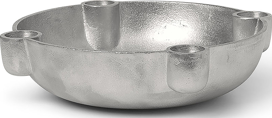 Ferm Living Bougeoir type plateau, 20 cm, aluminium