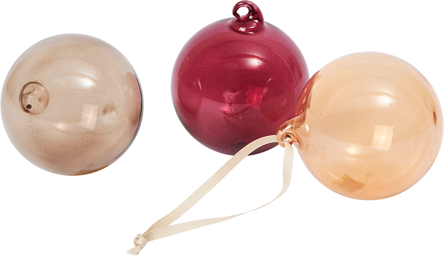 Ferm Living Boules de Noël, taille M, Lot de 3