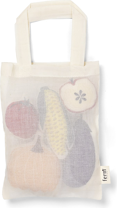 Ferm Living Jouet Légumes, en coton, Lot de 5