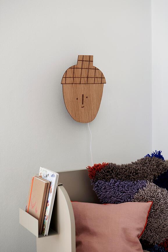 Ferm Living Kids Seinalamp lind valmistatud tammepuidust