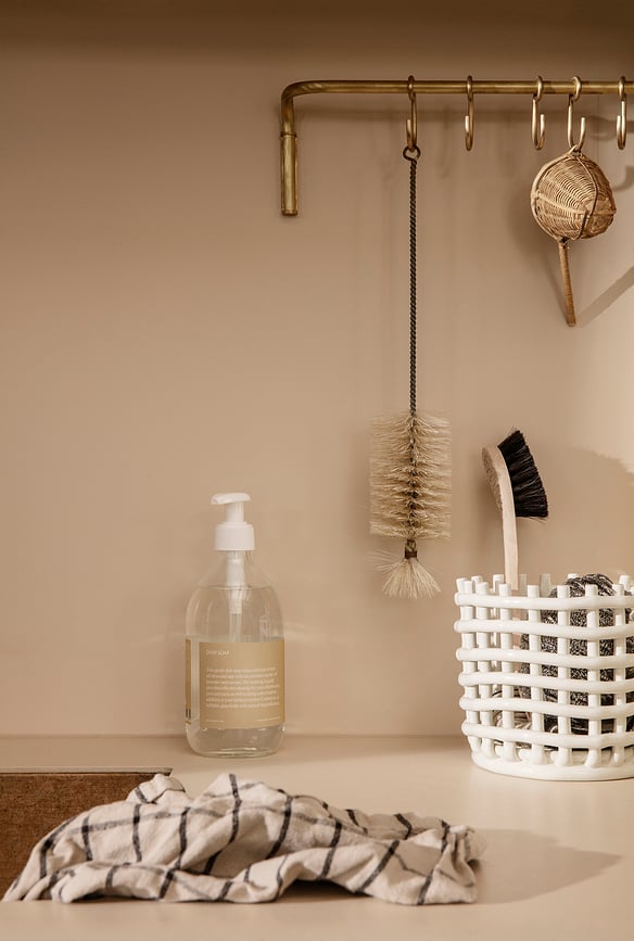 Ferm Living Panier de Rangement 21 cm, en céramique, cachemire