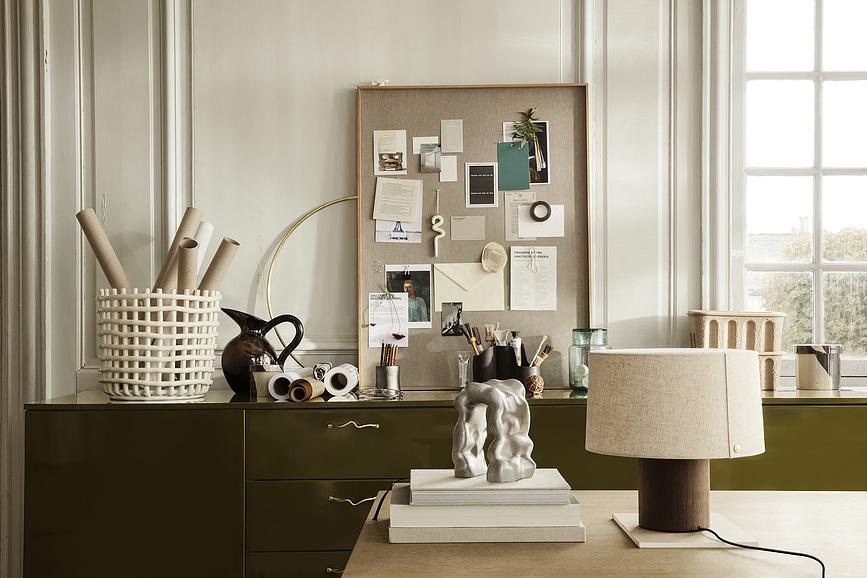 Ferm Living Post Lampe de Table, à rayures