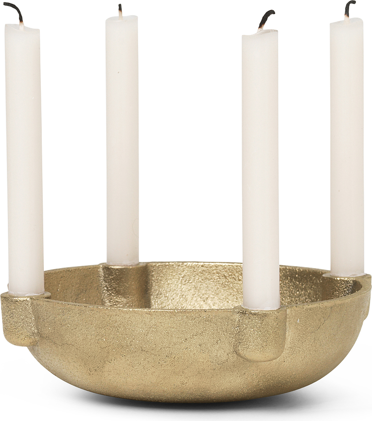 Ferm Living Svečnik, 14,6 cm, zlat, medeninast