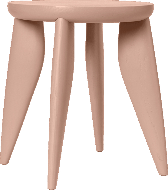 Feve Kinderhocker Esche rosa