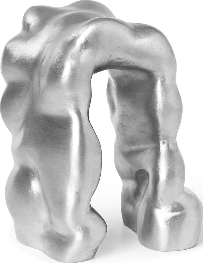 Figura Decorativa de aluminio cepillado Morf