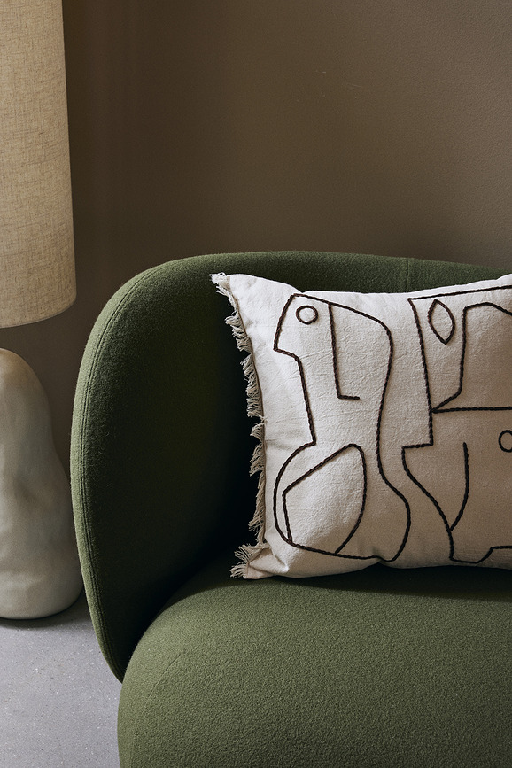 Figure Coussin décoratif 50 x 50 cm, blanc cassé