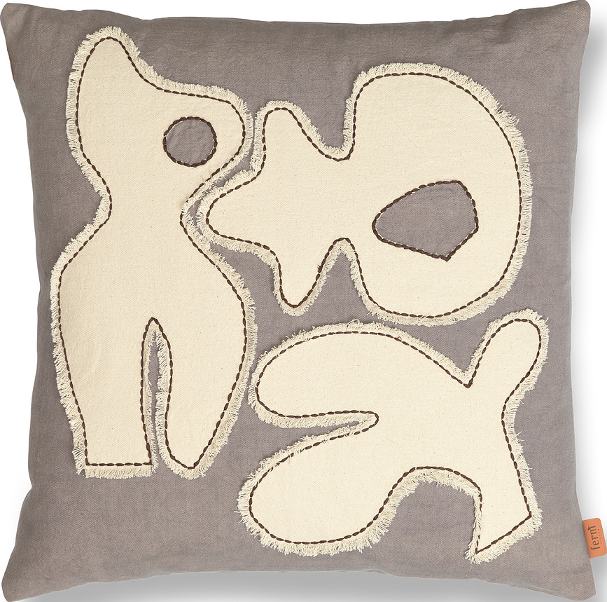 Figure Coussin décoratif 50 x 50 cm, bleu-gris