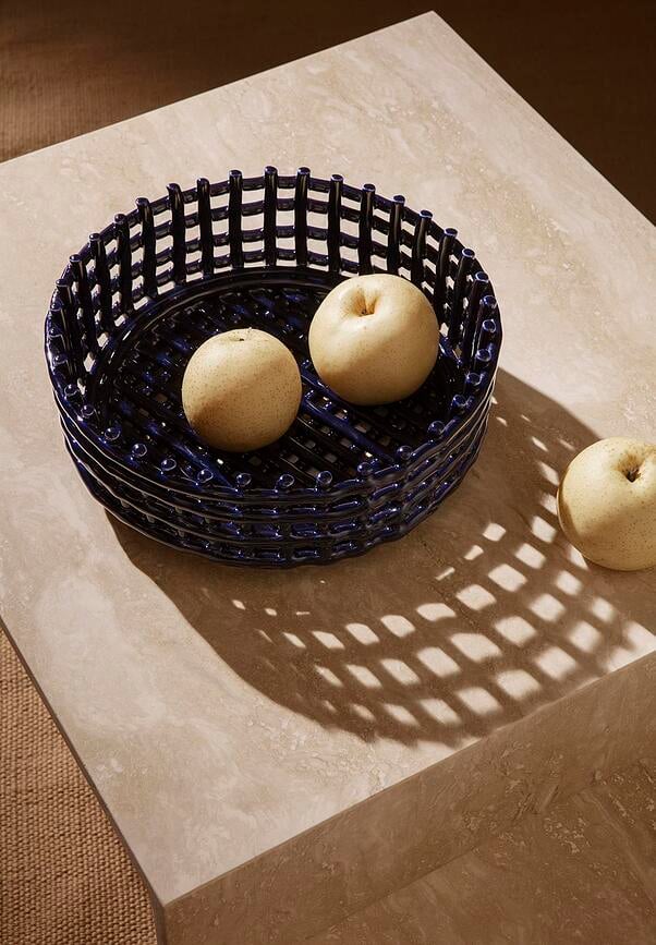 Frutero de cerámica Ceramic, color cachemira