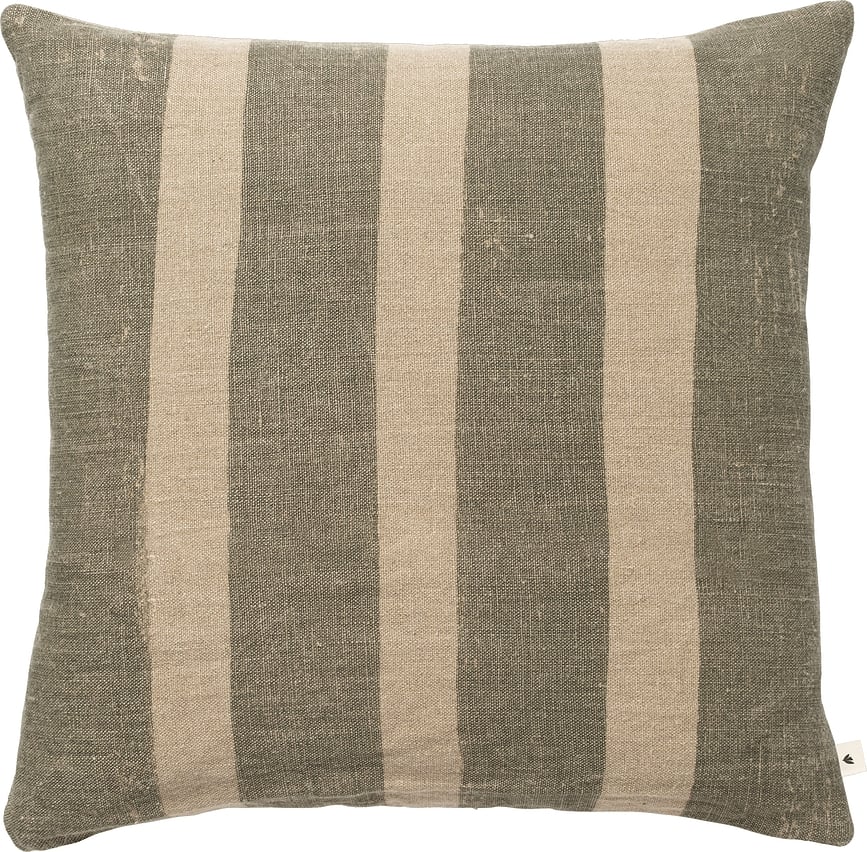 Funda de Cojín Oleo, 50 x 50 cm, verde y beige