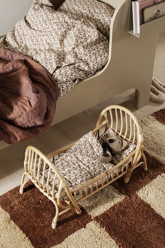 Funda Nórdica infantil Strawberry Field, 70 x 100 cm, con funda de almohada 40 x 45 cm, Set de 2 piezas