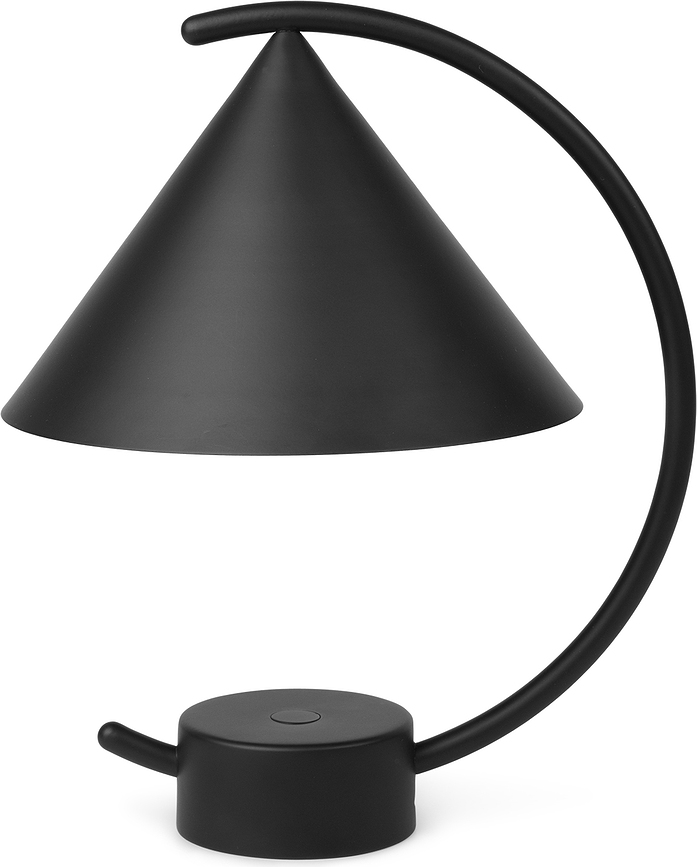 Galda lampa Meridian melna
