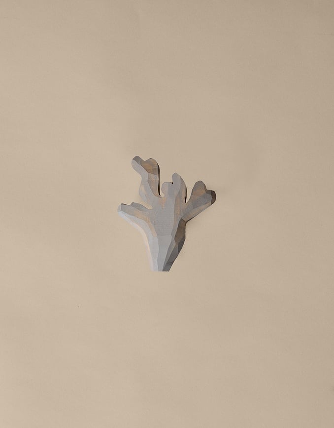 Gancho de pared Harbour, azul grisáceo y coral