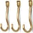 Ganchos de pared Curvature de latón, 3 unidades