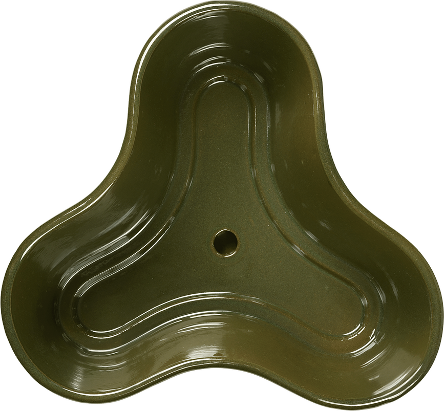 Gemi Pots avec soucoupe, Lot de 3