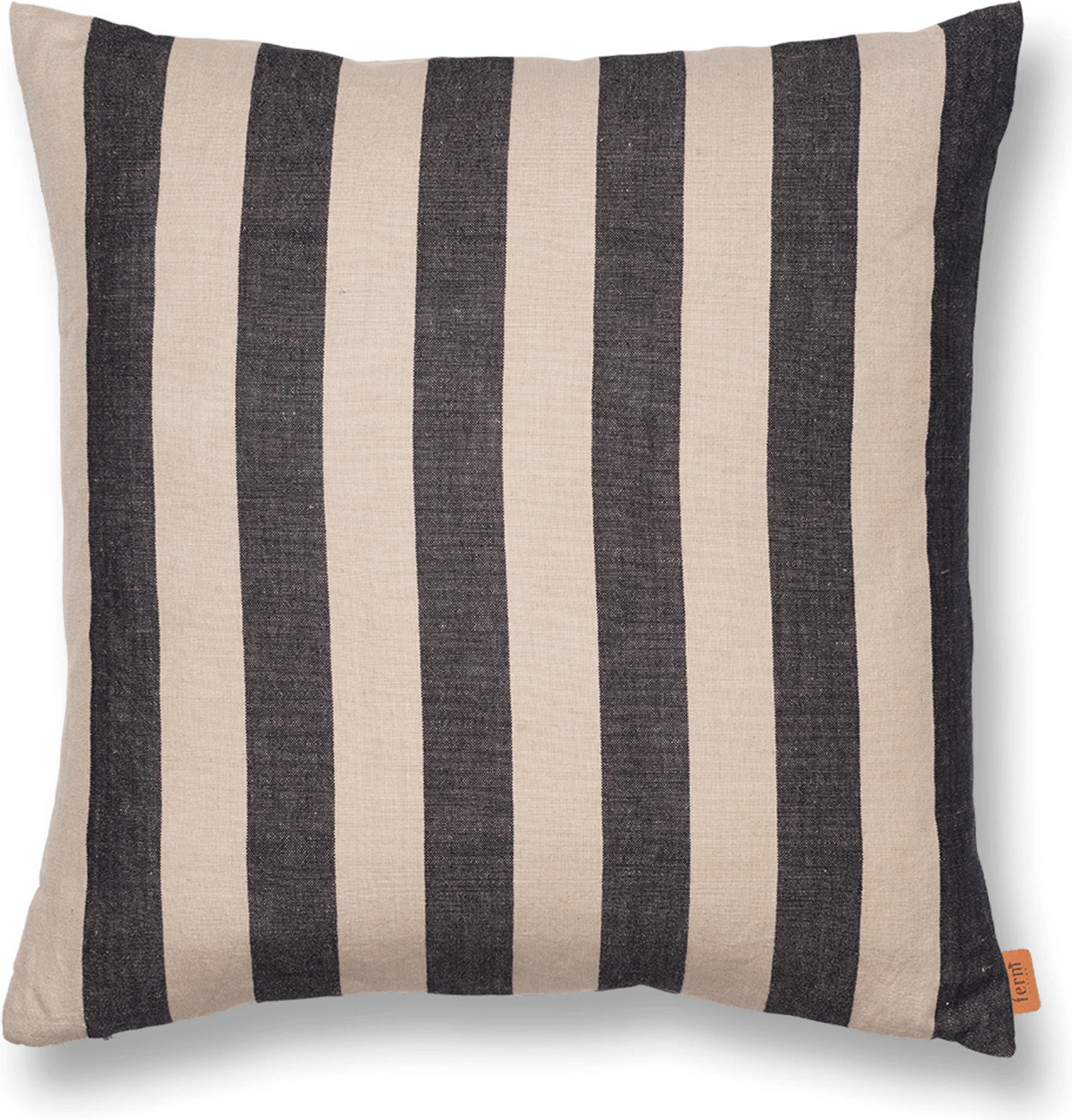 Grand Dekoratives Kissen gestreift schwarz-beige
