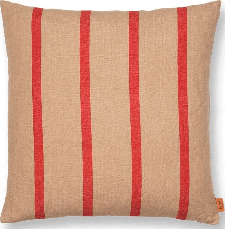 Grand Kissenbezug gestreift 50 x 50 cm, karamell