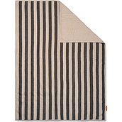 Grand Picknick-Decke 120 x 170 cm gestreift schwarz-beige