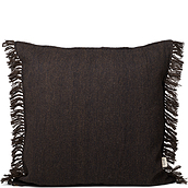 Grindų pagalvė Kelim su kraštais tamsiai rudos spalvos 80 x 80 cm