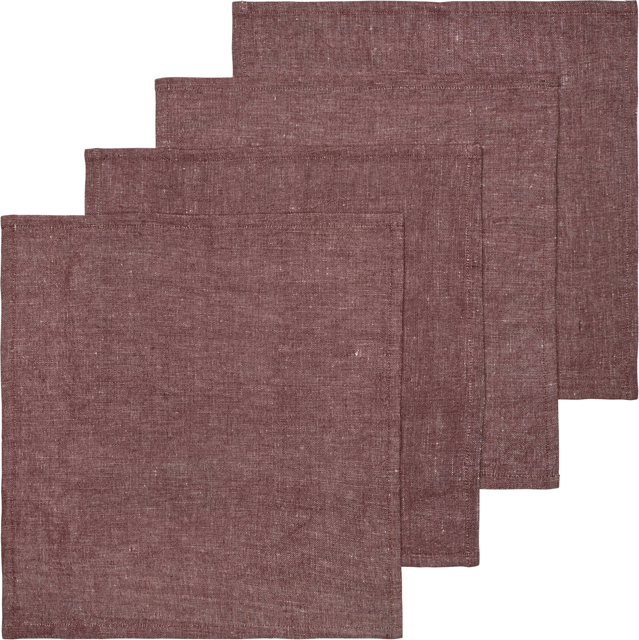 Hale Stoffservietten 35 x 35 cm, kastanienbraun, 4 St.