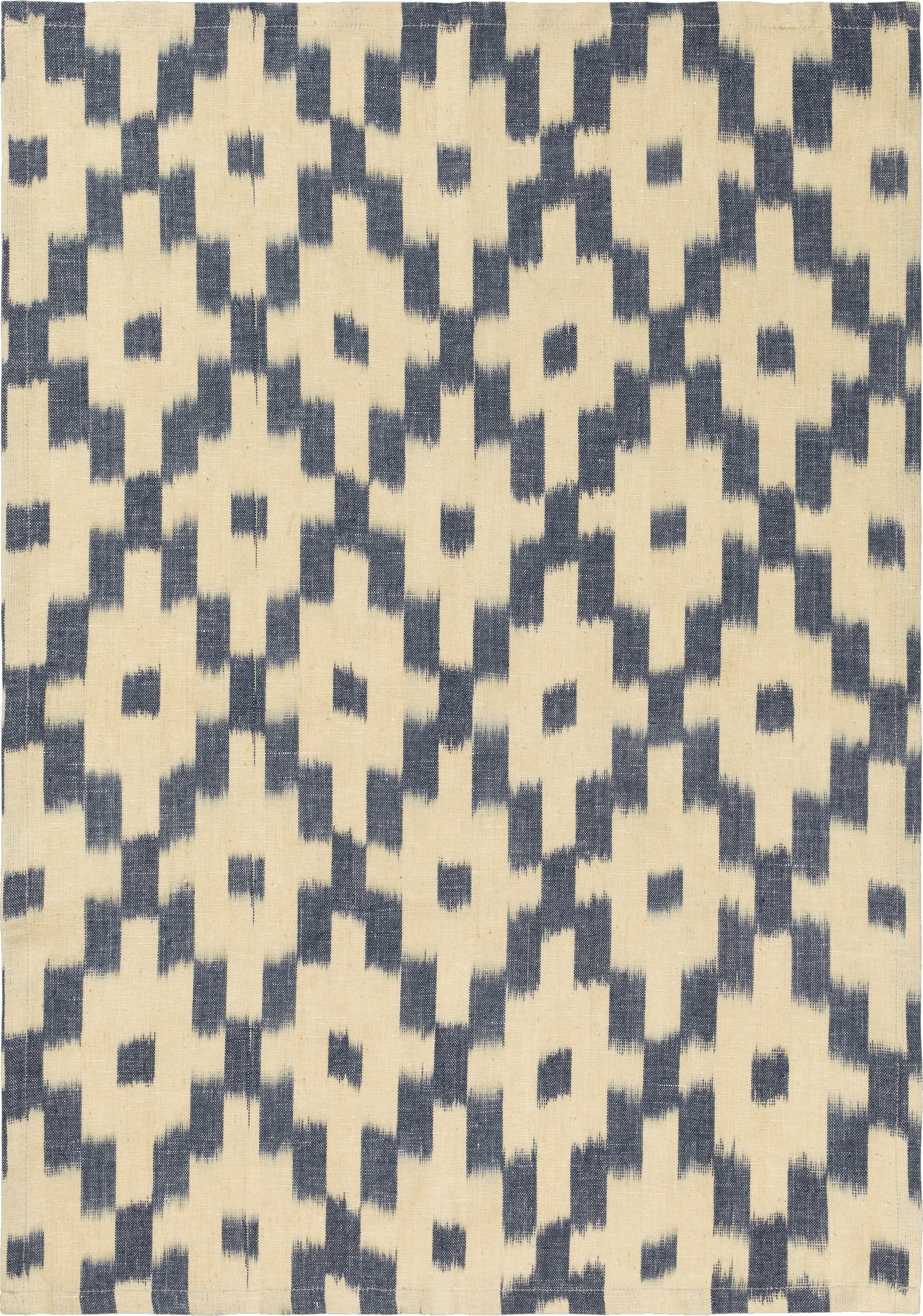 Ikat Küchentuch 50 x 70 cm beige-blau