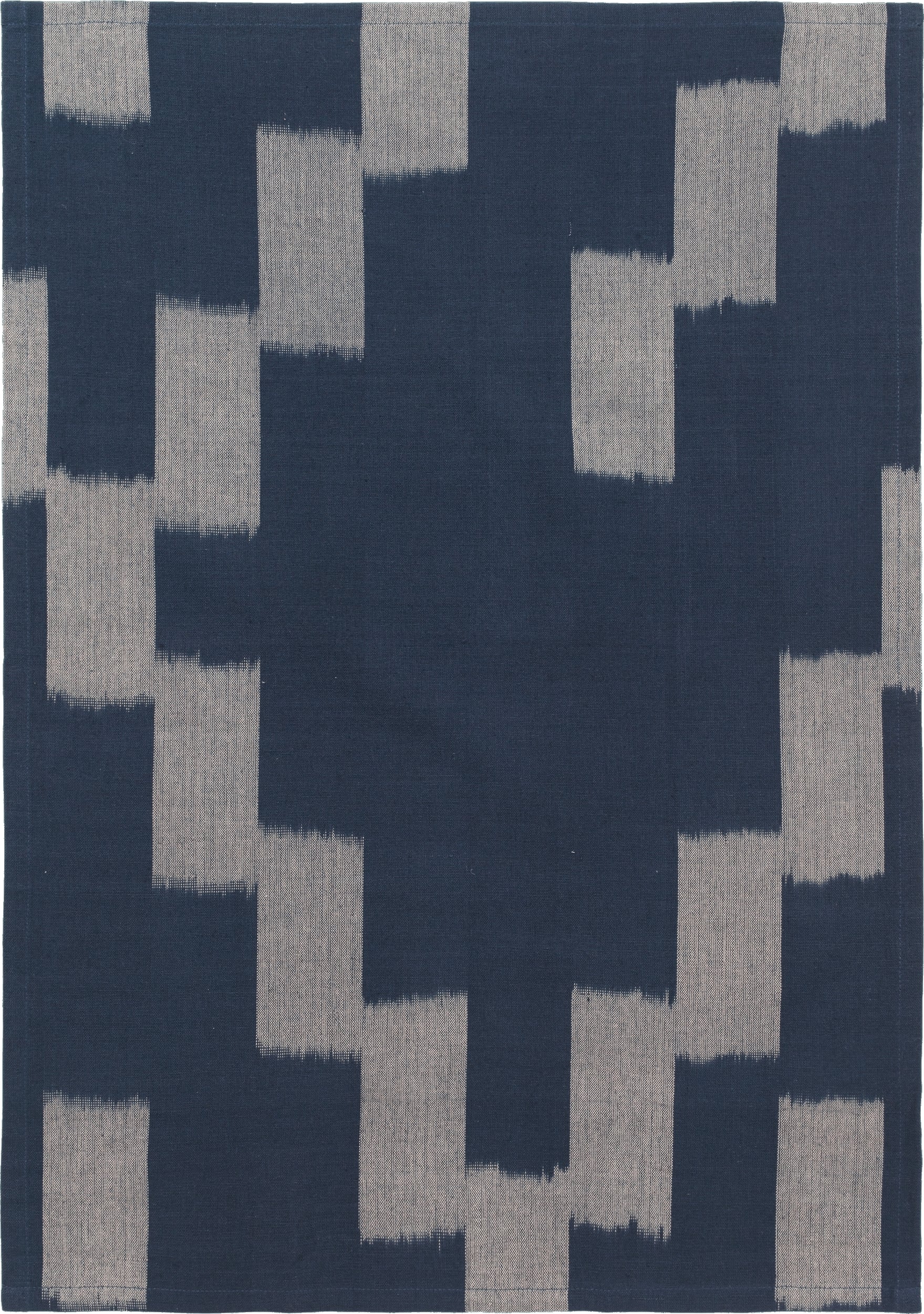 Ikat Küchentuch 50 x 70 cm blau-grau