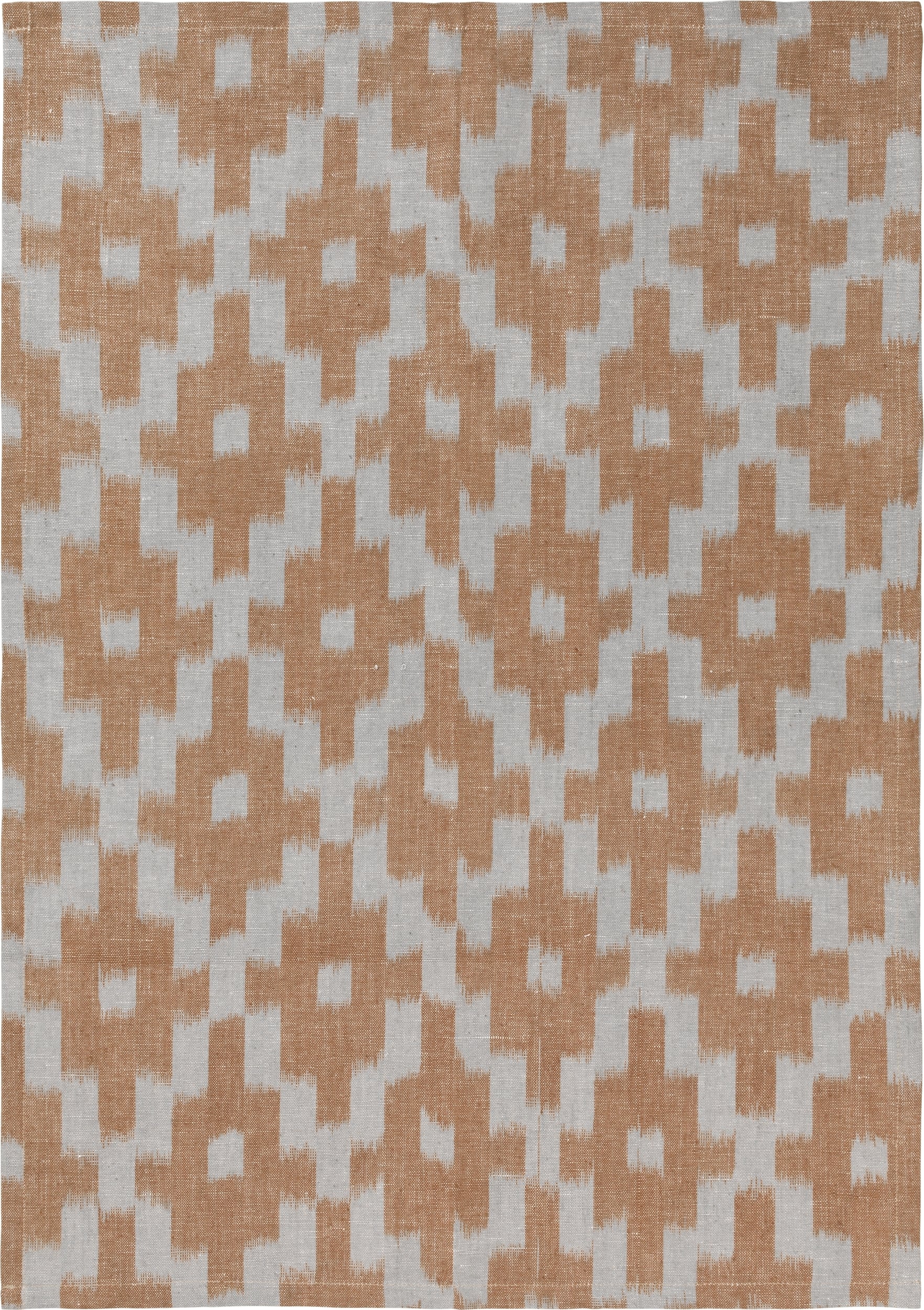 Ikat Küchentuch 50 x 70 cm orangefarben-blau