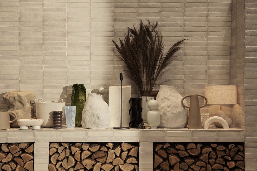 Jarrón Casca, blanco lechoso