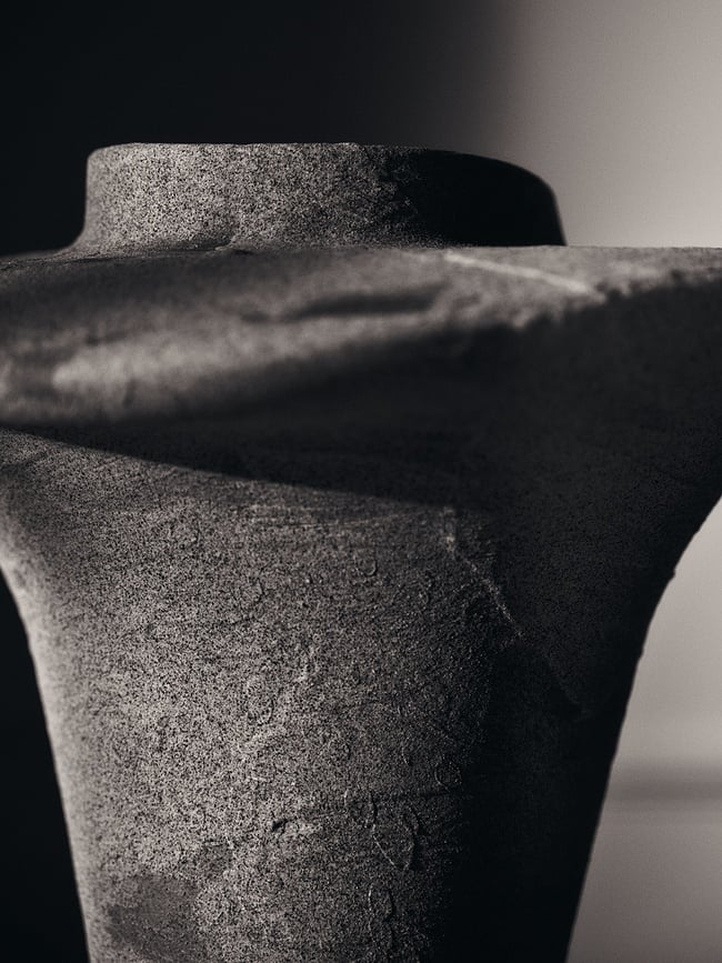 Jarrón Evio 35 cm, verde oliva