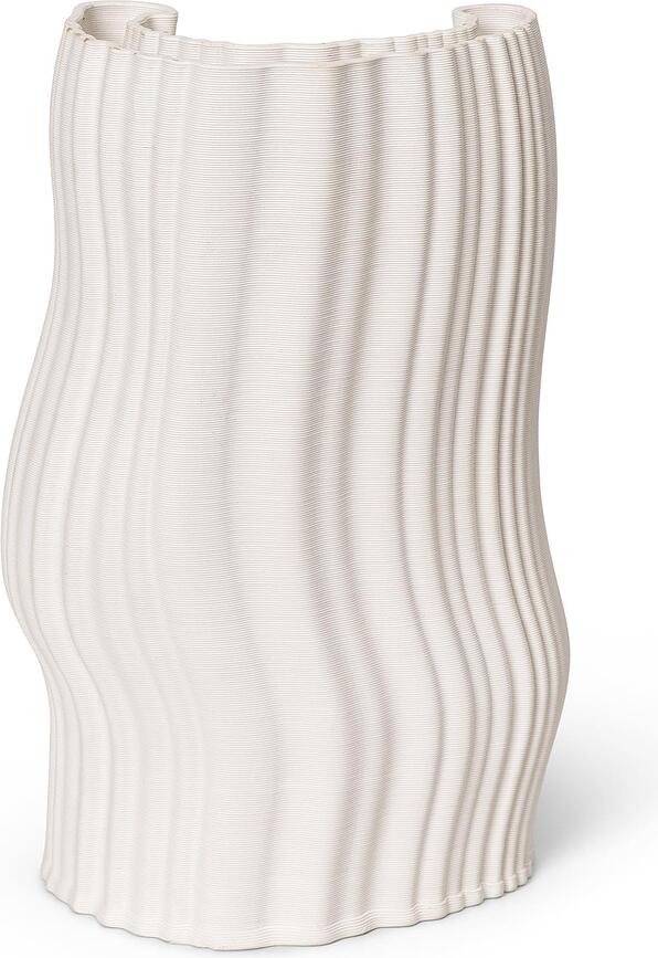 Jarrón Moire, 30 cm, crema